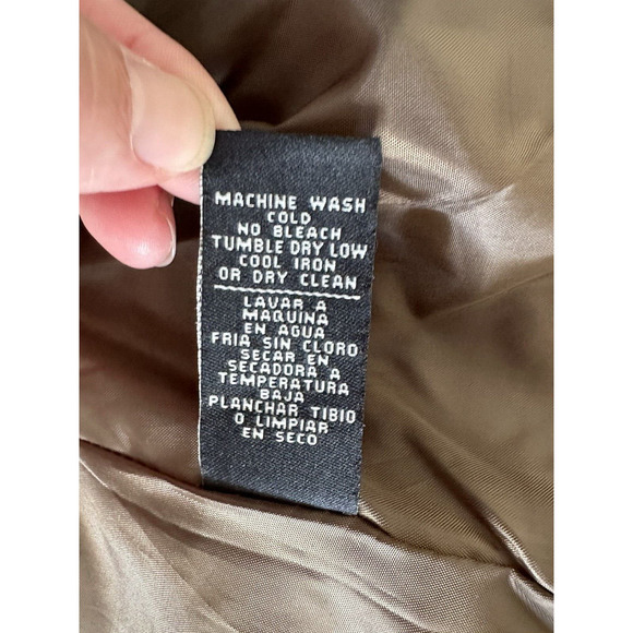 Jane Ashley Puffer Vest Jacket Rust Brown Size XL Full Zip Quilted - Picture 12 of 15